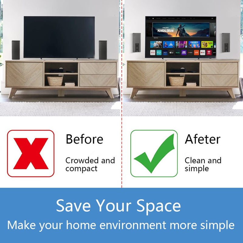 Tendodo 1 Pair of AH96-03064A Wall Mount Bracket for Samsung Soundbar HWJ355 HWJ450 HW-J355 HW-J450 HW-J355/ZA HW-J355/ZP HW-J450/ZA HW-J450/ZP (Lifestyle 650) - Image 4